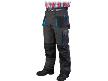 PROTECTIVE INSULATED TROUSERS - tērauds-melns-zils